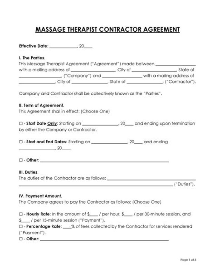 Are massage therapists considered independent contractors?