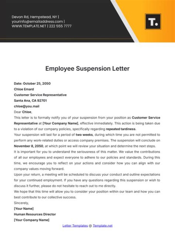 Can a company suspend you without reason?