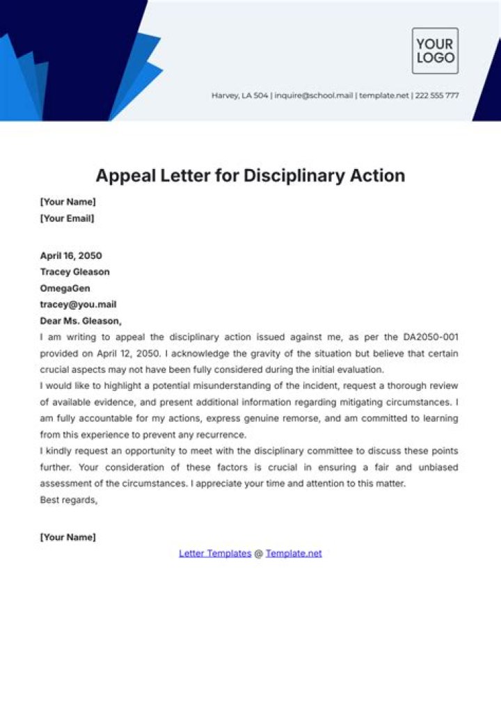 Can a disciplinary outcome be increased on appeal?