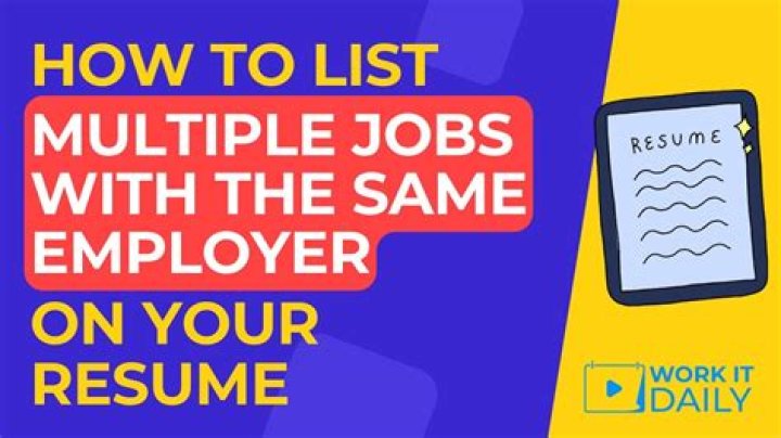 Can an employee work two different jobs for the same company?