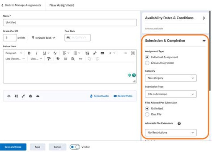 Can assignments be due on weekends?
