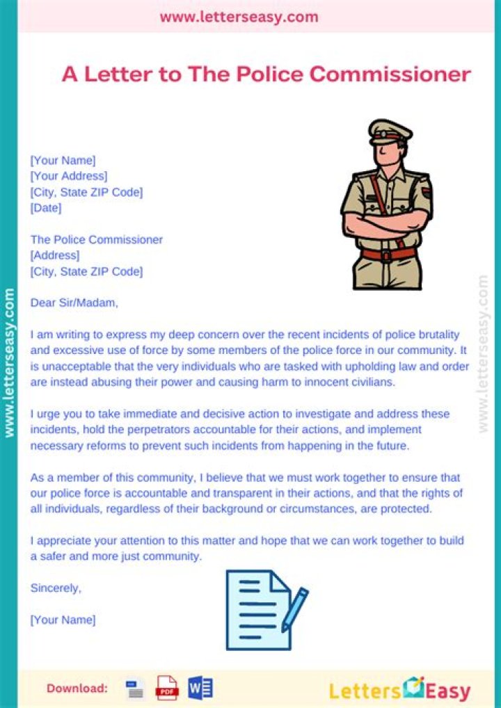 Can I write a letter to the police?