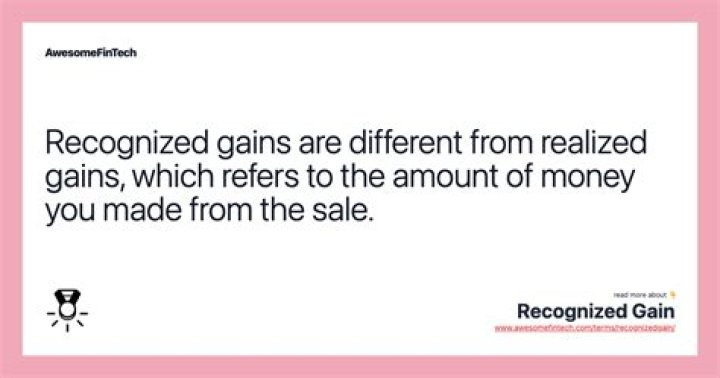 Can recognized gain exceed the realized gain?