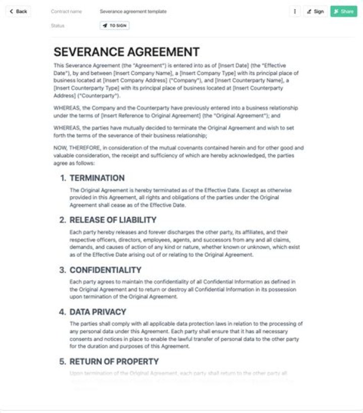 Can severance agreements be overturned?