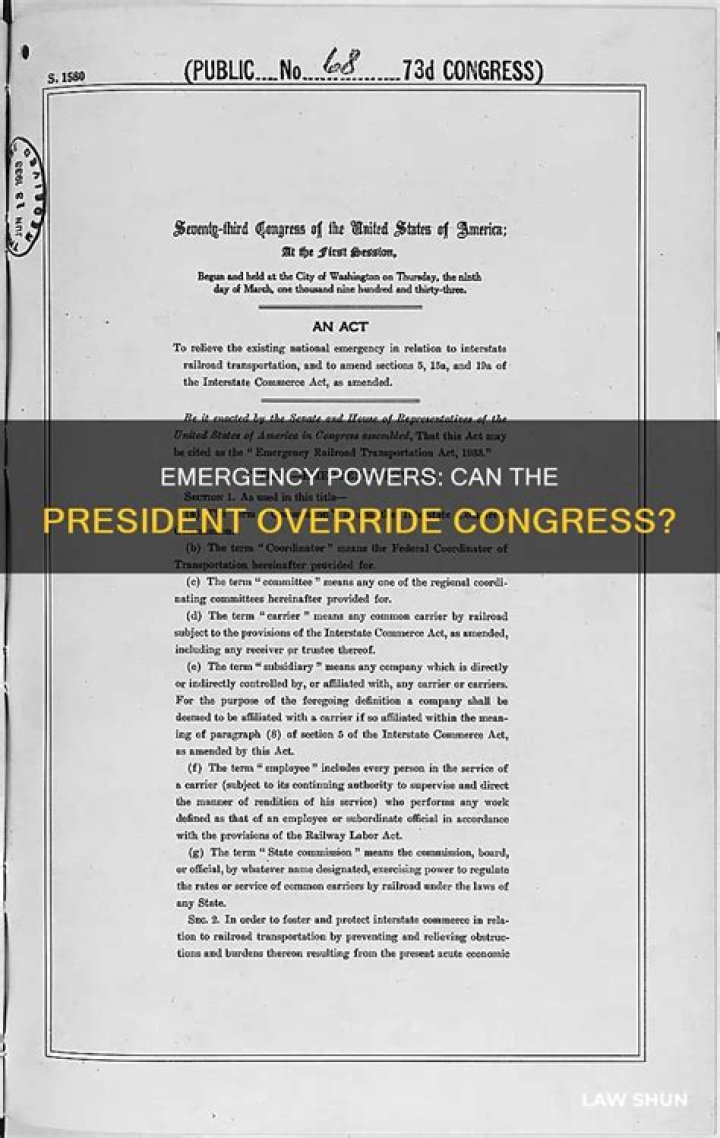Can the President override Congress?