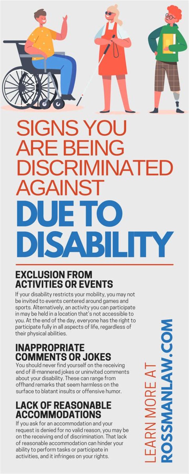 Can you be discriminated against for having a disability?