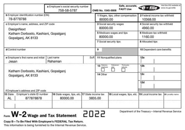 Did not receive W-2 from Social Security?