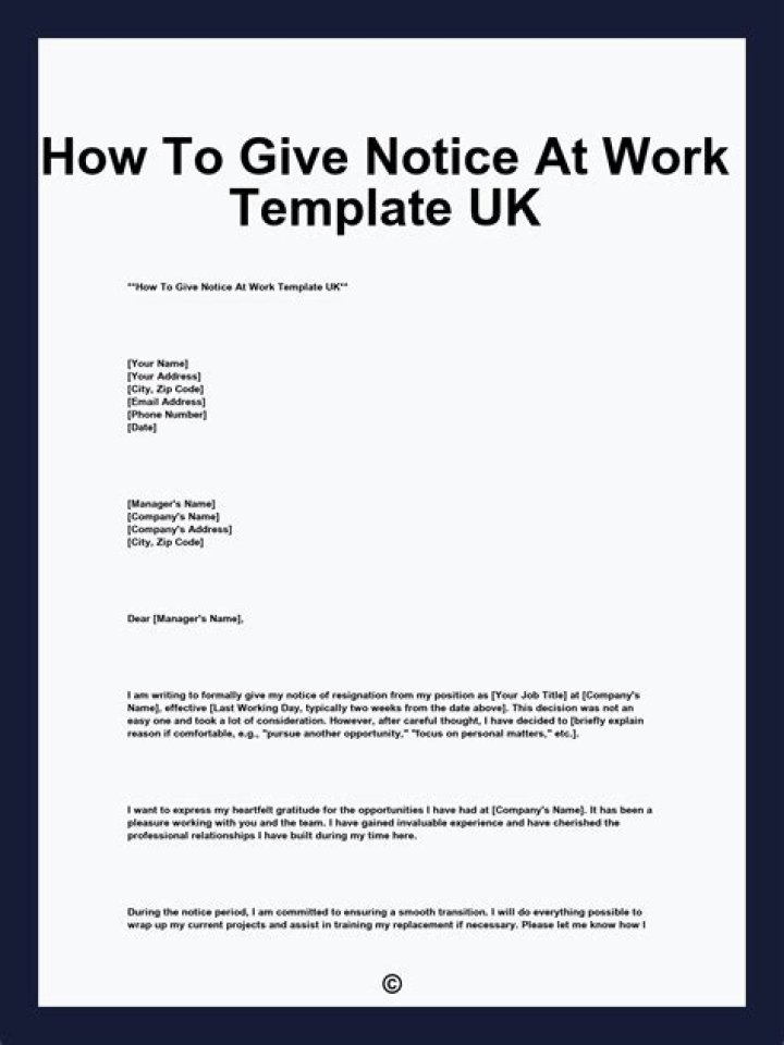 Do I legally have to work my notice?