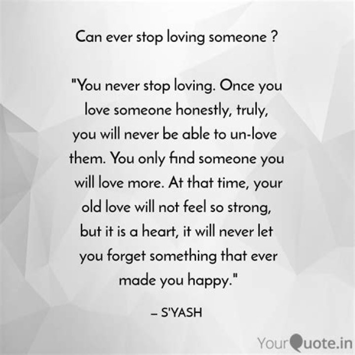 Do you ever stop loving an ex?