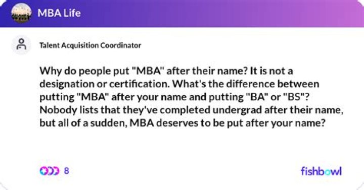Do you put Executive MBA after your name?