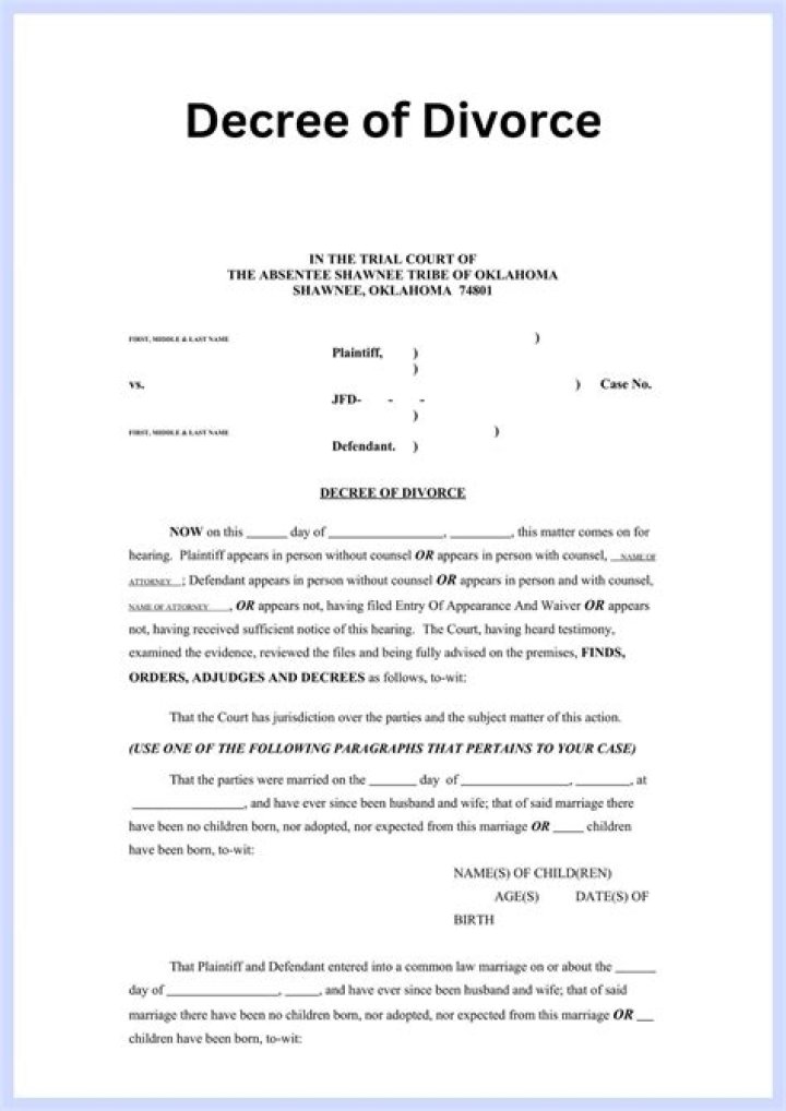 Does a divorce decree mean you are divorced?