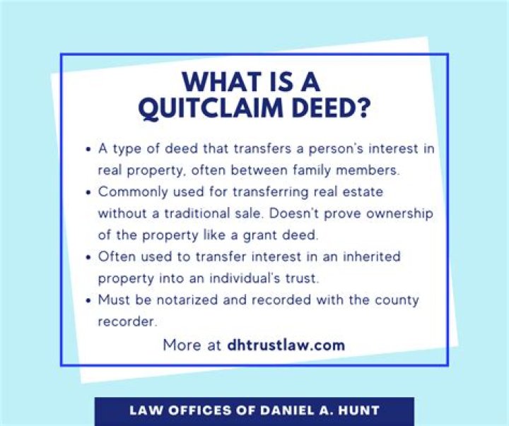 Does a quitclaim deed release financial responsibility?