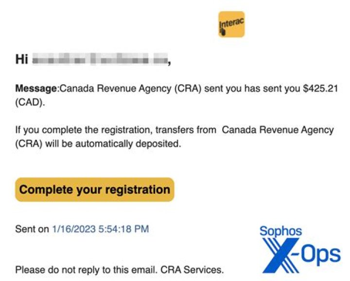 Does Canada Revenue Agency send text messages?