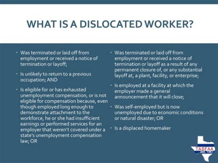 Does Dislocated worker mean unemployed?