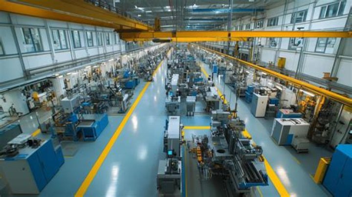 How are parts and products moved between stations in a manufacturing plant?