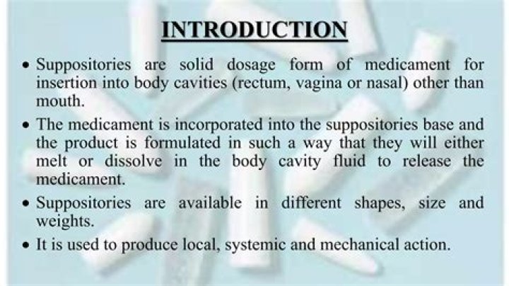How are suppositories formulated?