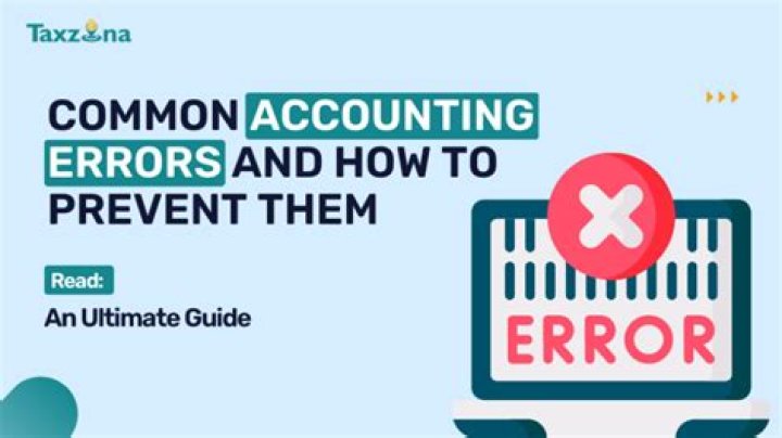How can accounting errors be prevented?