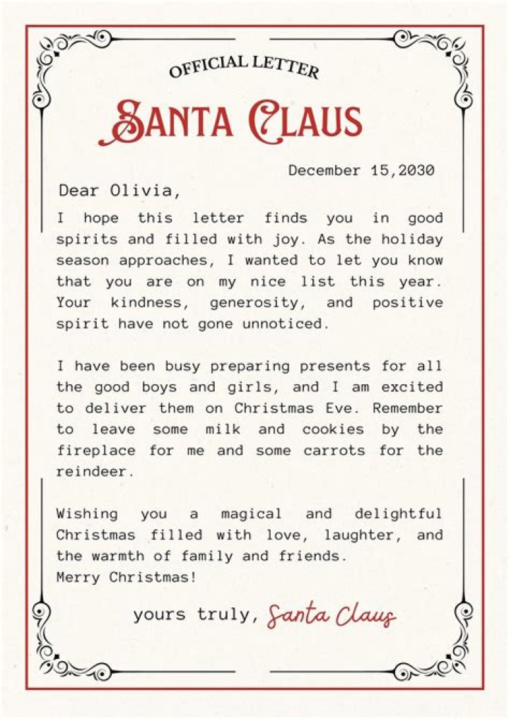 How can I get a letter from Santa Claus?