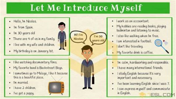 How can I introduce myself?