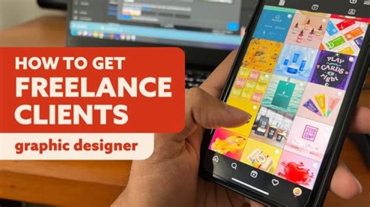 How do freelance graphic designers get clients?