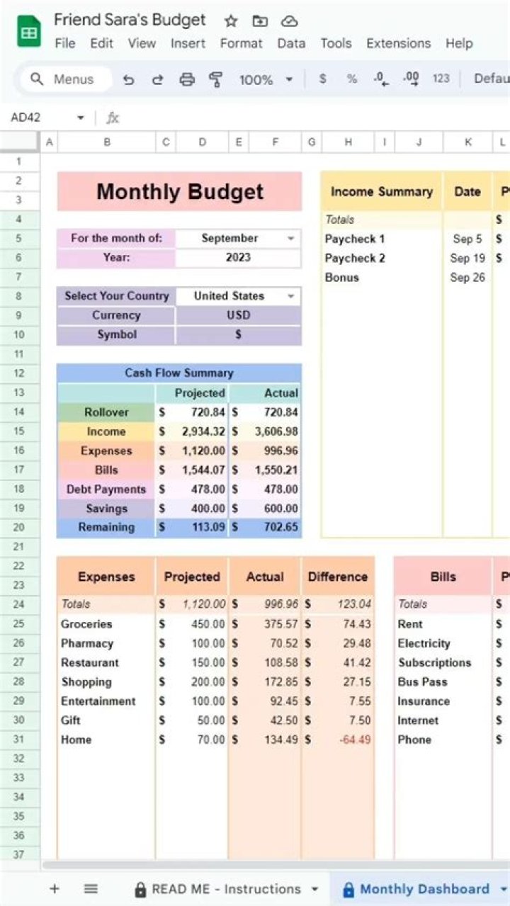 How do I create a monthly budget?