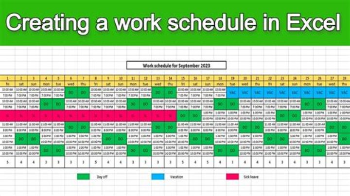 How do I create a work schedule in Excel?