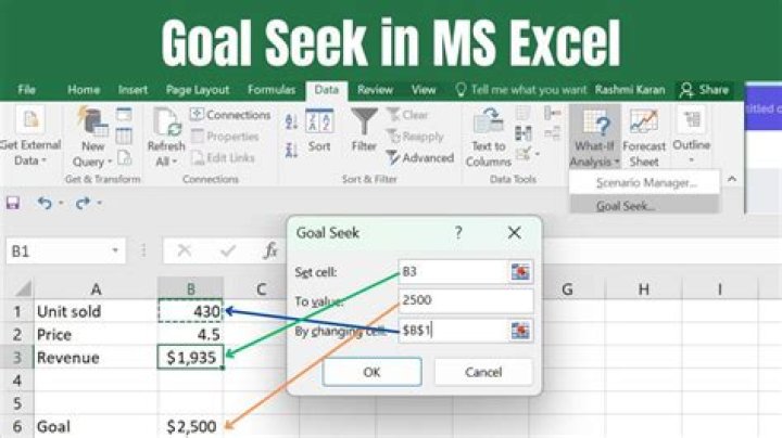 How do I use Goal Seek in Excel for multiple cells?