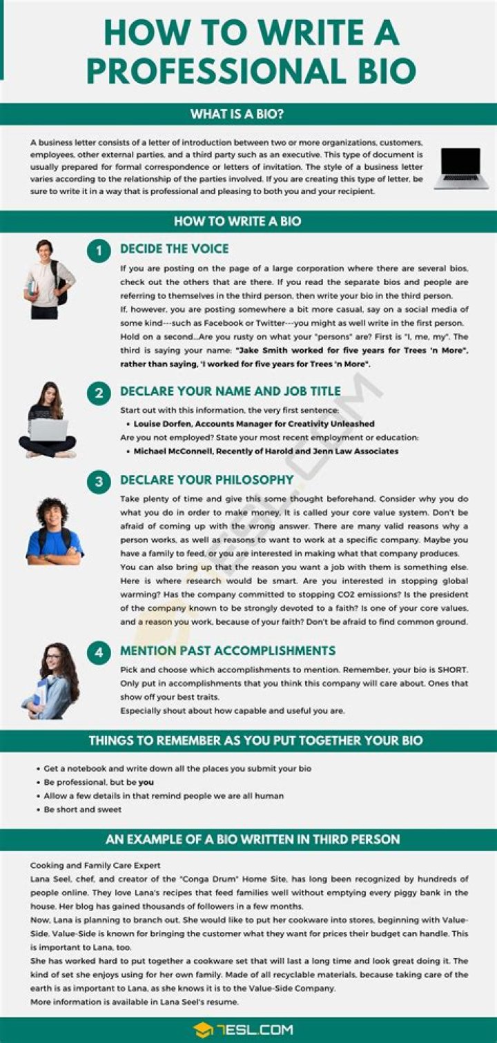 How do I write a bio of myself?