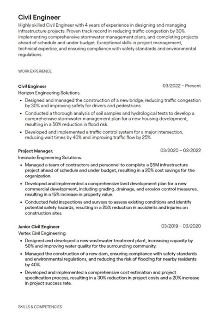 How do I write a civil engineering resume?