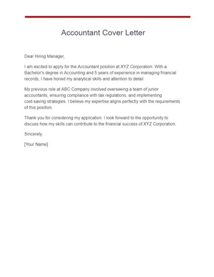 How do I write a cover letter for an accountant?