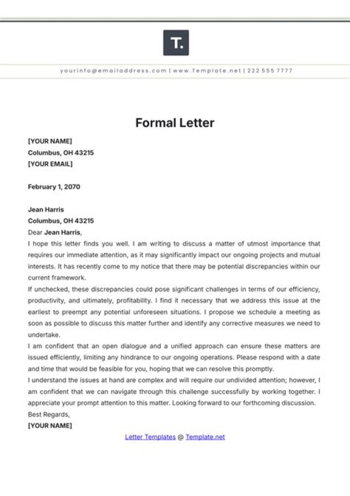 How do I write a formal letter to the IRS?