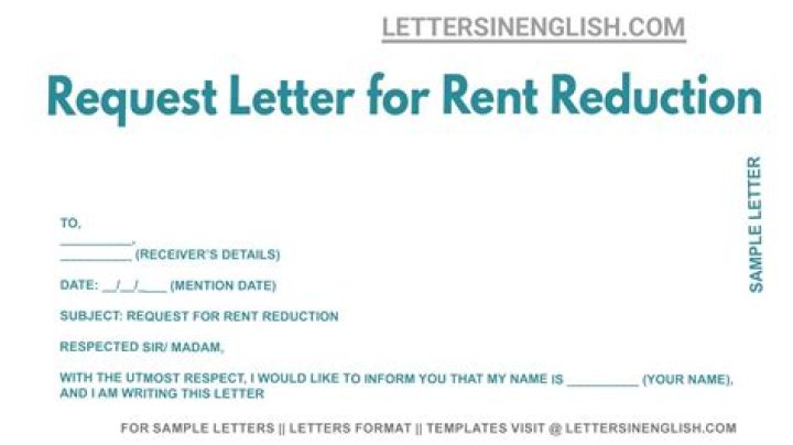 How do I write a request for rent reduction?