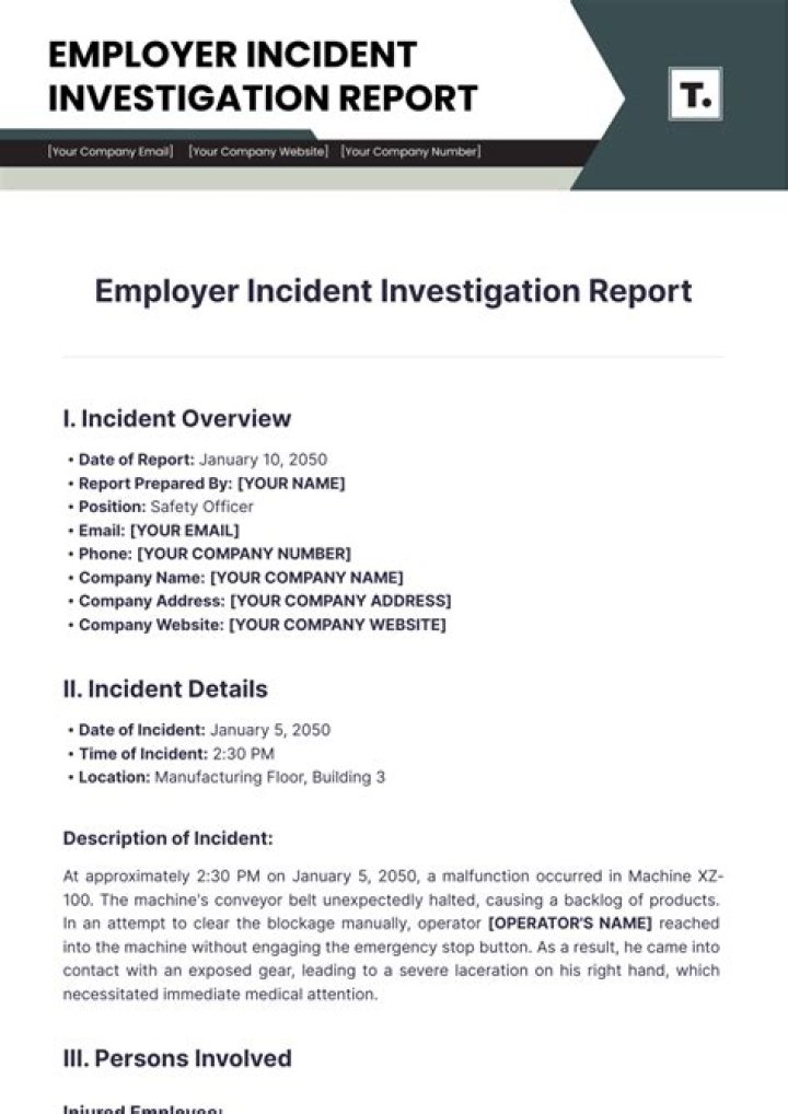 How do I write an employee incident report?