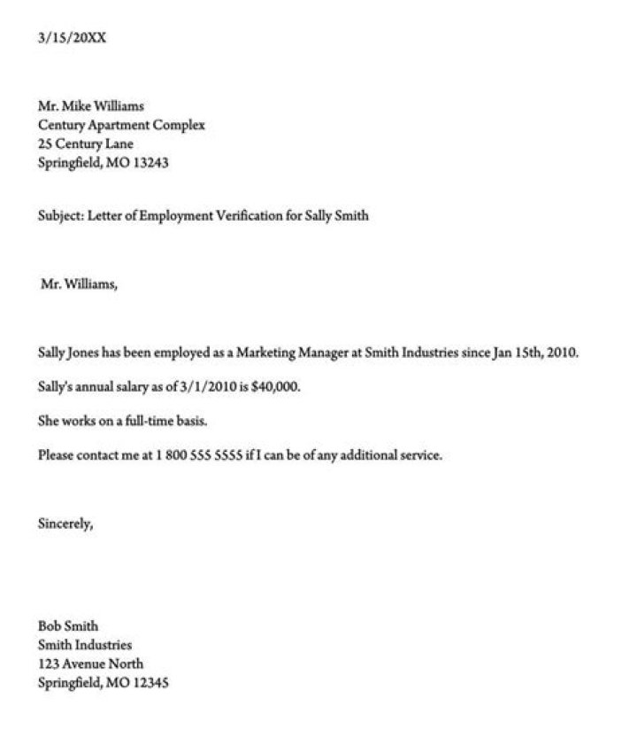 How do I write an employment verification letter?