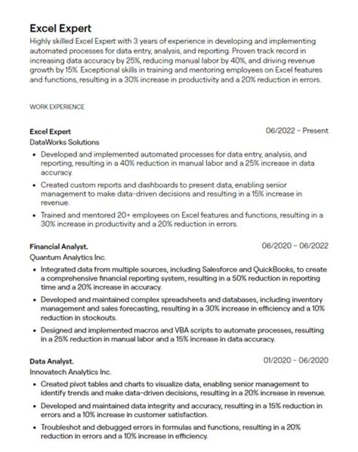 How do I write an expert resume?