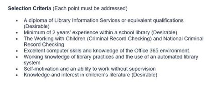 How do you address selection criteria on a job application?