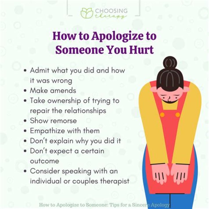 How do you apologize for mistreatment?