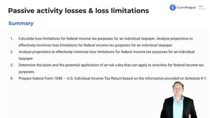 How do you calculate passive activity loss?