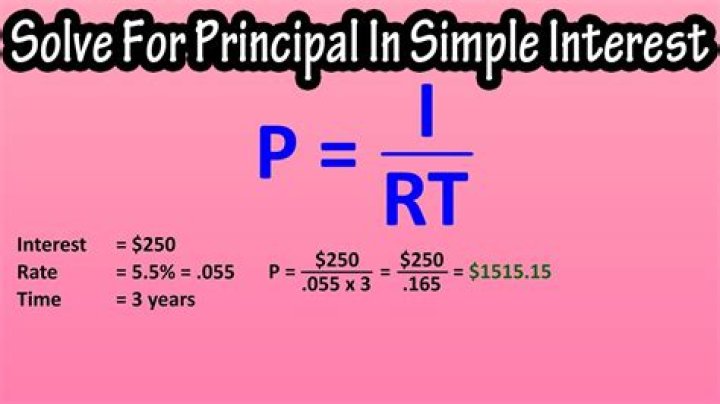How do you calculate principal?