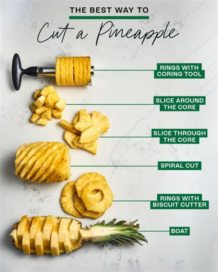 How do you cut a pineapple piece?