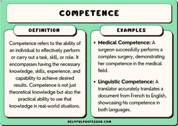 How do you describe competency?