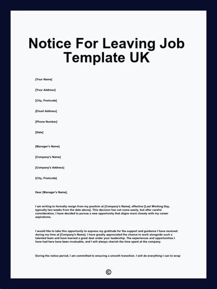 How do you give notice when leaving a job?