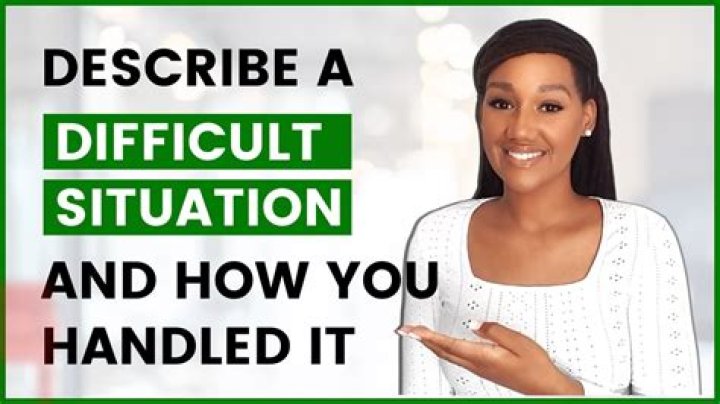 How do you handle sticky situations?