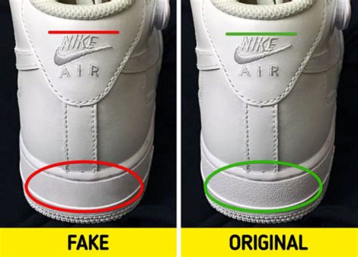 How do you know if Nike shoes are fake?