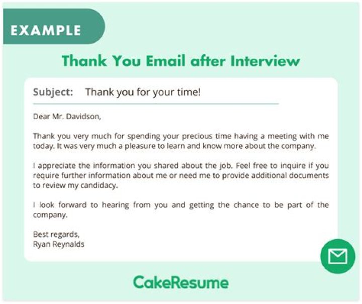 How do you professionally thank someone for an interview?