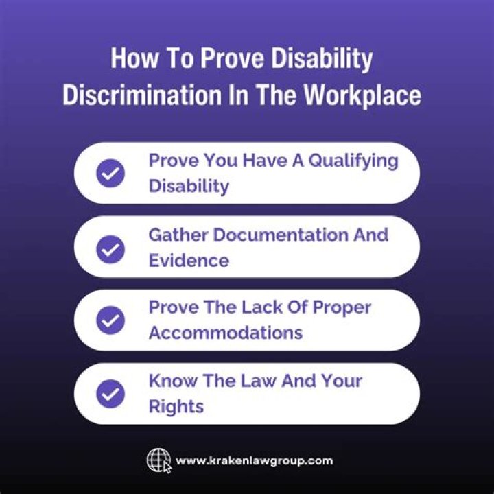 How do you prove disability discrimination?