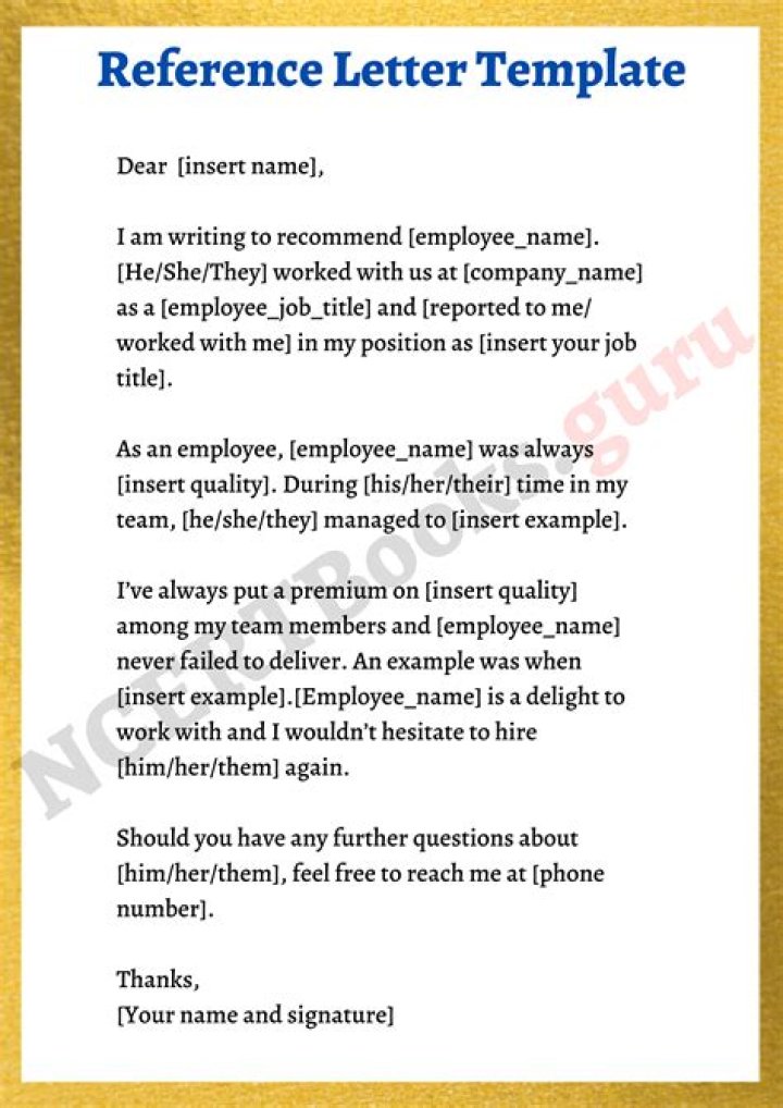 How do you reference a letter?