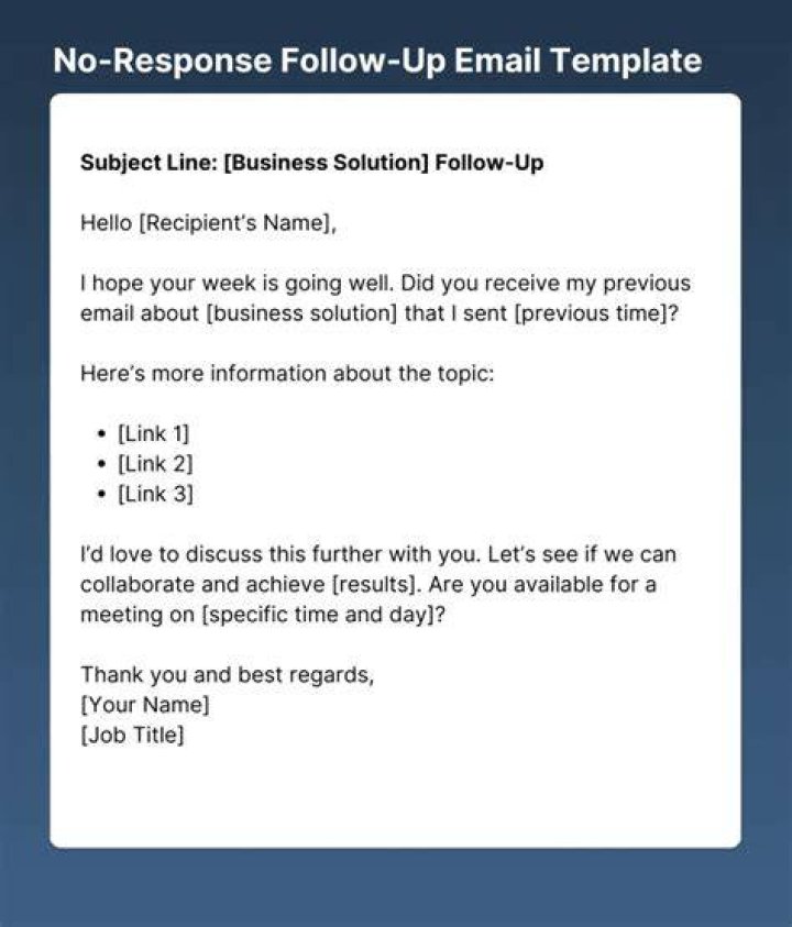 How do you write a follow up email after not responding to a business?