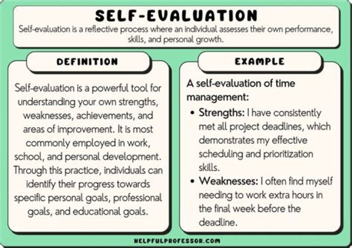 How do you write a good self evaluation?