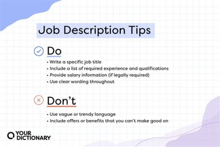 How do you write a job description?